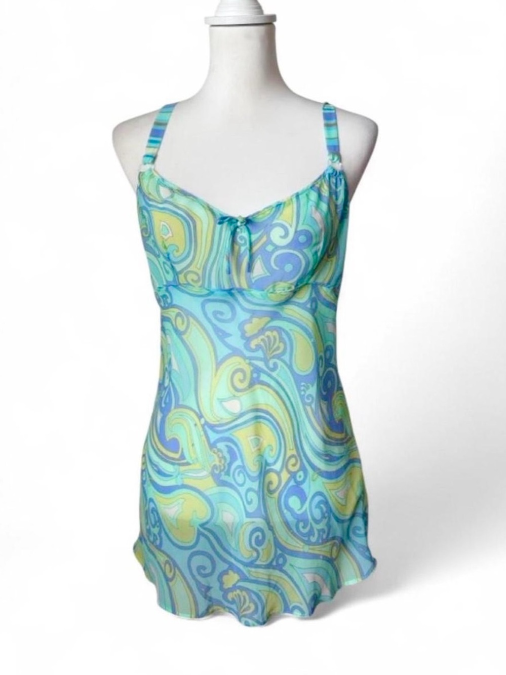 Paisley Chiffon Slip Dress